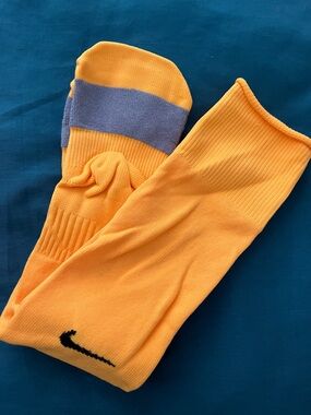 NWOT Nike Men’s Orange Yellow Soccer Knee Highs